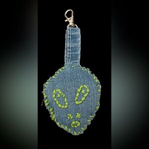 Denim Alien Keychain